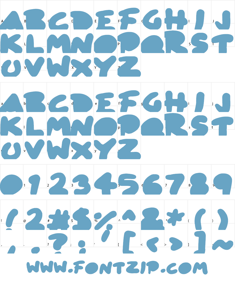 Blob Toon Shadows Font Character